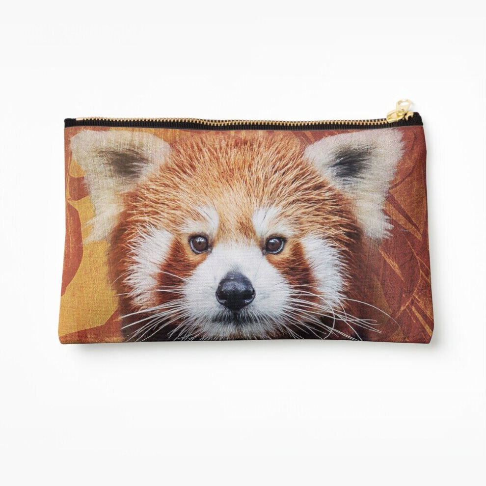 Whibos Red Makeup Bag Panda Cosmetic Organizer Tyvek Paper Bags Zipper Pouch