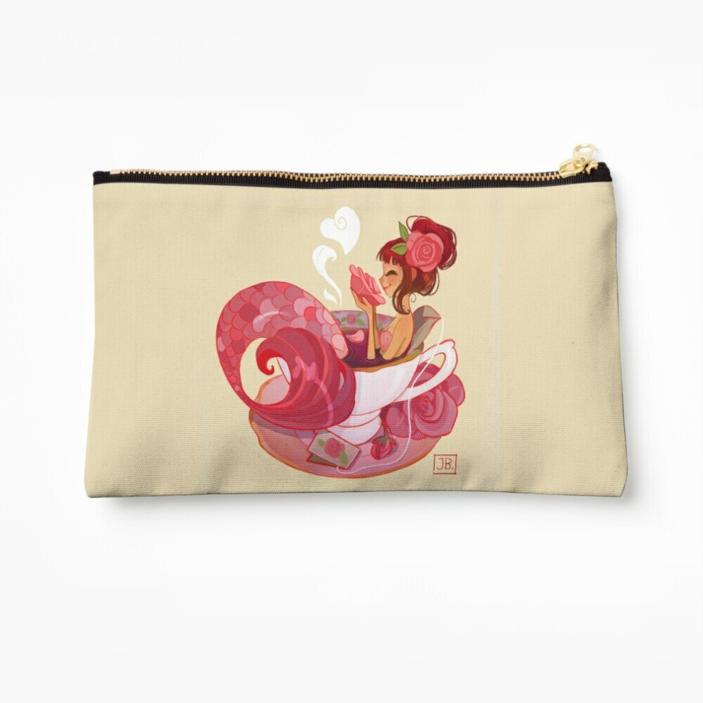 Whibos Makeup Bag Tea Mermaid Cosmetic Organizer Tyvek Paper Bags Zipper Pouch