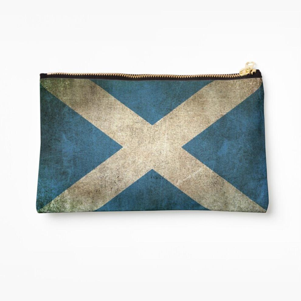 Whibos Makeup Bag Old And Worn Distressed Vintage Flag Of Scotland Cosmetic Organizer Tyvek Paper Bags Zipper Pouch
