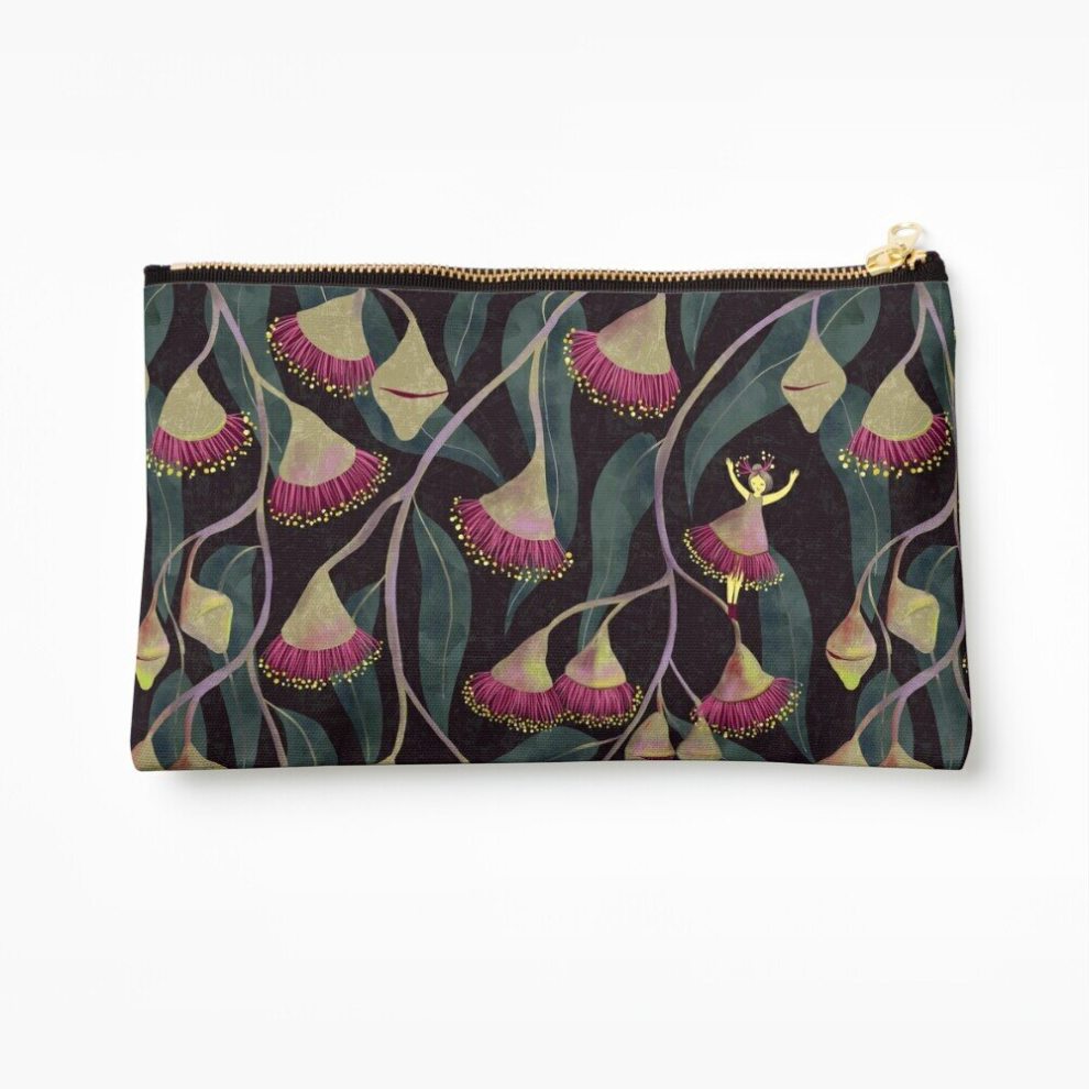 Whibos Makeup Bag Eucalyptus Flowers Cosmetic Organizer Tyvek Paper Bags Zipper Pouch