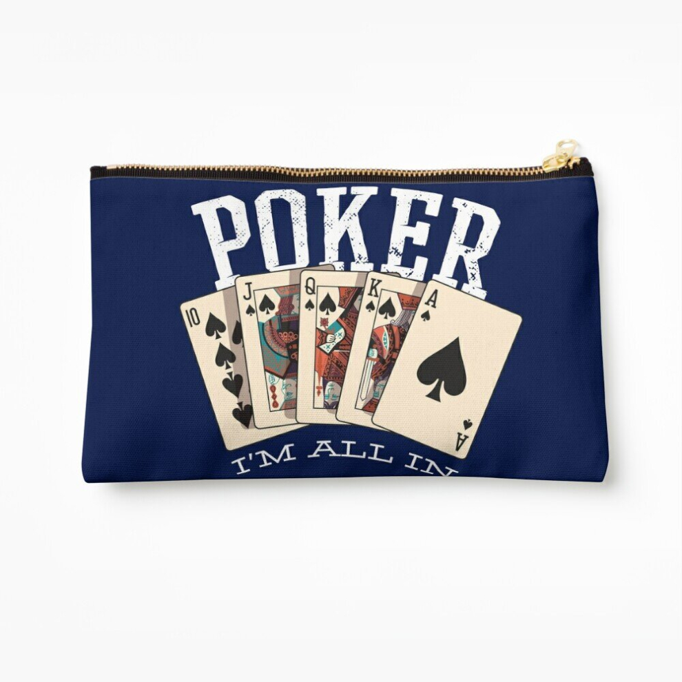 Whibos Makeup Bag Poker Im All In Cosmetic Organizer Tyvek Paper Bags Zipper Pouch