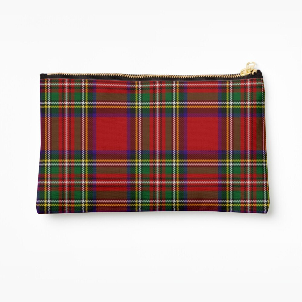 Whibos Makeup Bag Tartan Cosmetic Organizer Tyvek Paper Bags Zipper Pouch