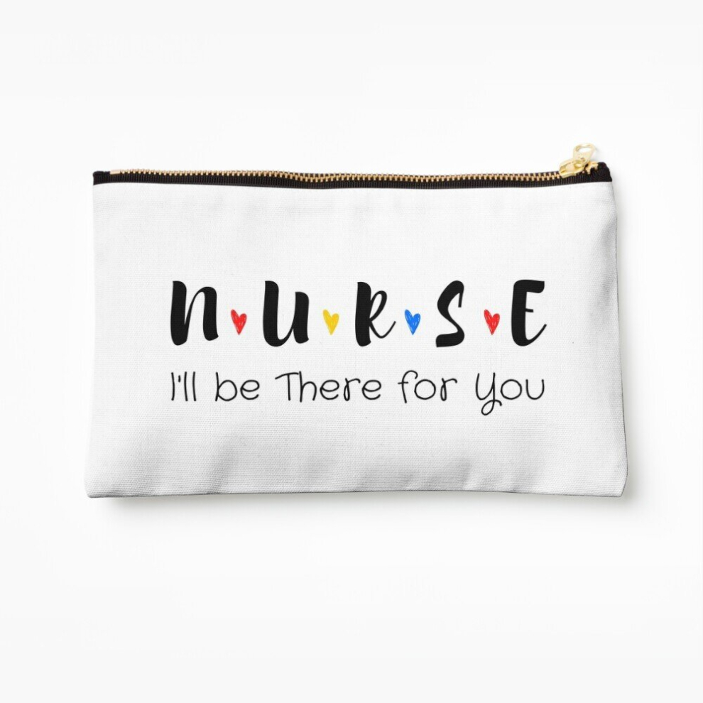 Whibos Makeup Bag Nurse I'll Be There For You, Friends Nurse, Nursing School, Nursing School Tee Cosmetic Organizer Tyvek Paper Bags Zipper Pouch