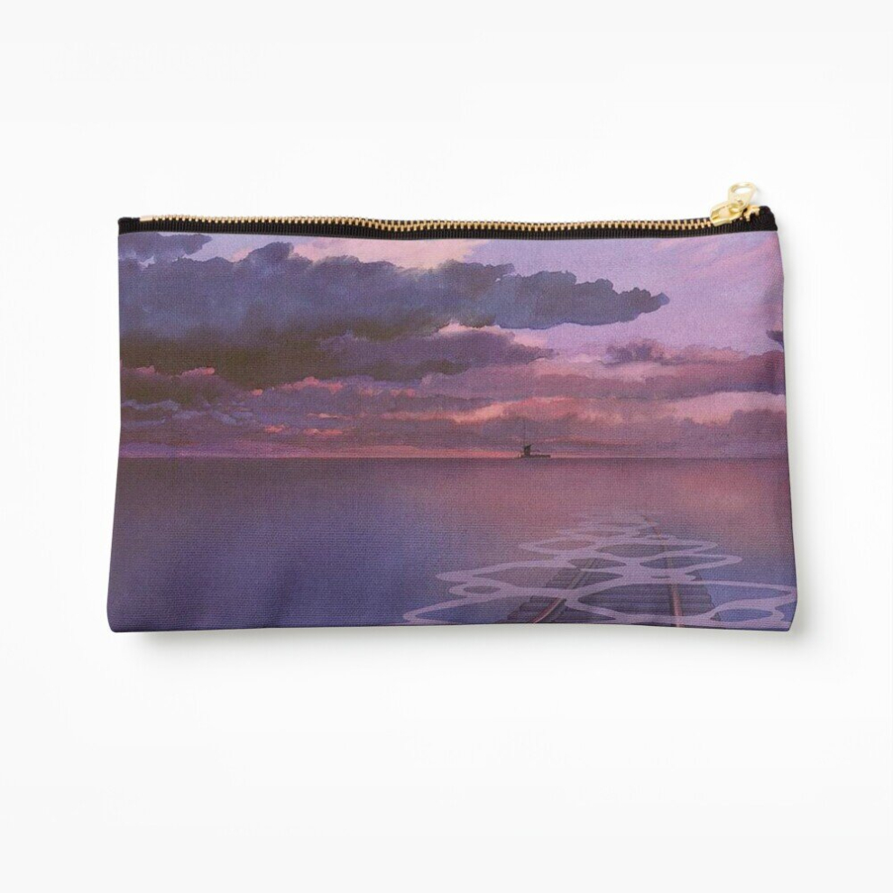 Whibos Makeup Bag Spirited Away Railroad Nighttime Aesthetic Cosmetic Organizer Tyvek Paper Bags Zipper Pouch