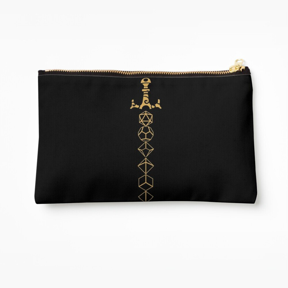 Whibos Makeup Bag Dice Set Sword Tabletop Rpg Gaming Cosmetic Organizer Tyvek Paper Bags Zipper Pouch
