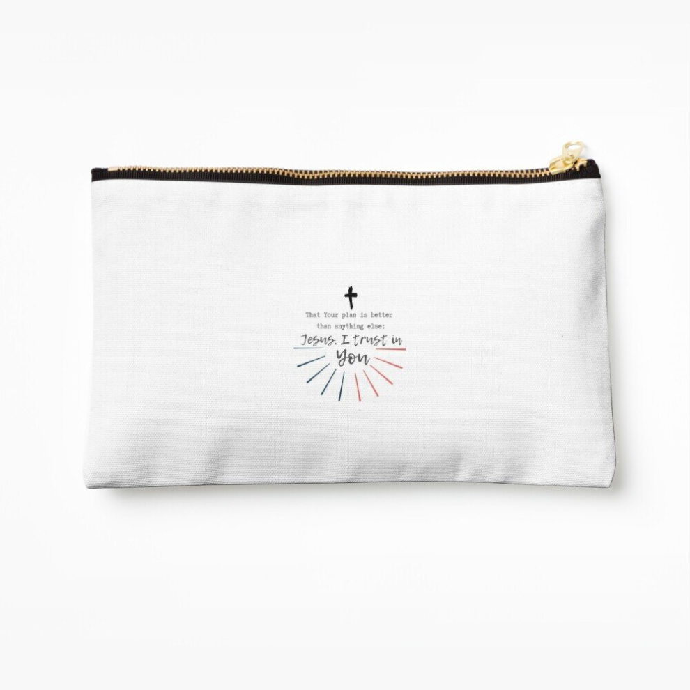 Whibos Makeup Bag Jesus, I Trust In You Cosmetic Organizer Tyvek Paper Bags Zipper Pouch