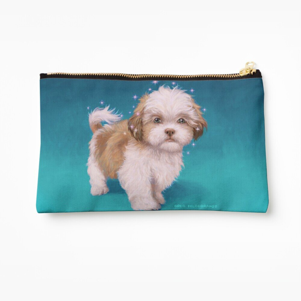 Whibos Makeup Bag Luke Skywalker, Jedi Puppy, Shih Tzu, Puppy Cosmetic Organizer Tyvek Paper Bags Zipper Pouch