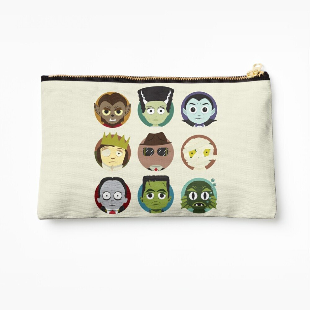 Whibos Makeup Bag Little Monsters Cosmetic Organizer Tyvek Paper Bags Zipper Pouch