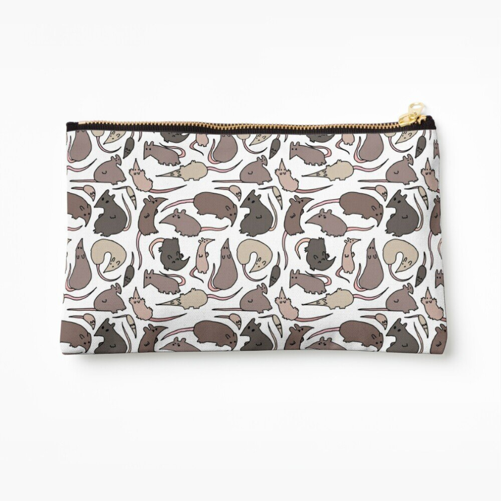 Whibos Makeup Bag Oh, Rats! Cosmetic Organizer Tyvek Paper Bags Zipper Pouch