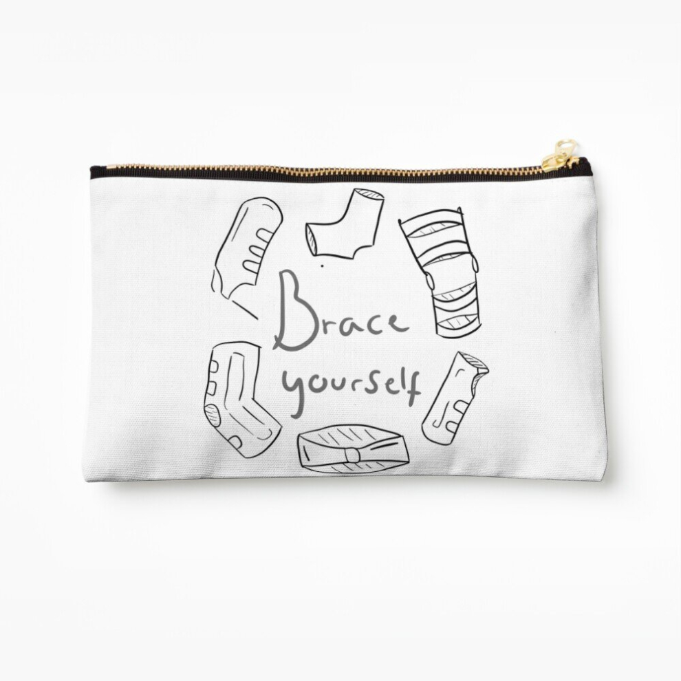 Whibos Makeup Bag Brace Yourself! Cosmetic Organizer Tyvek Paper Bags Zipper Pouch