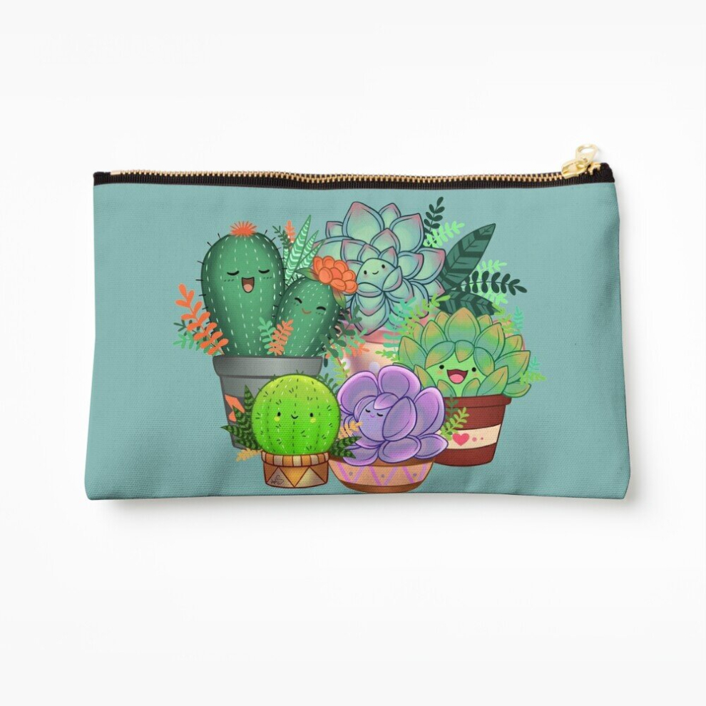 Whibos Makeup Bag Succulent Friends Cosmetic Organizer Tyvek Paper Bags Zipper Pouch