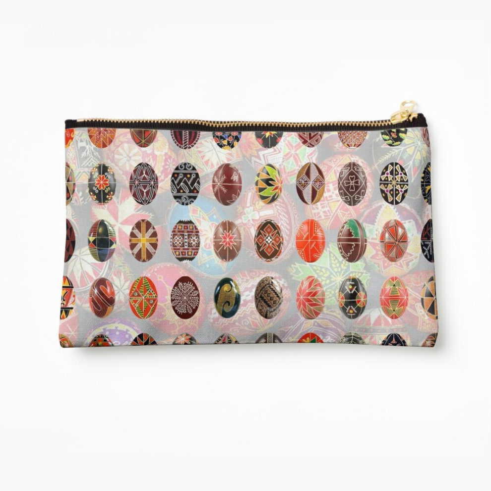 Whibos Makeup Bag Pysanky Eggs Cosmetic Organizer Tyvek Paper Bags Zipper Pouch