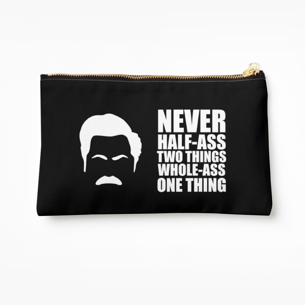 Whibos Makeup Bag Never Half-Ass Two Things Cosmetic Organizer Tyvek Paper Bags Zipper Pouch
