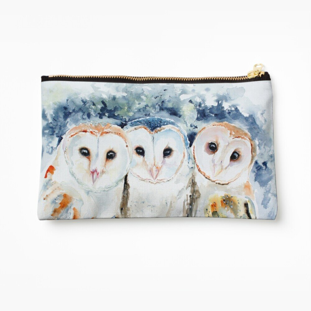 Whibos Makeup Bag Barn Owls Cosmetic Organizer Tyvek Paper Bags Zipper Pouch