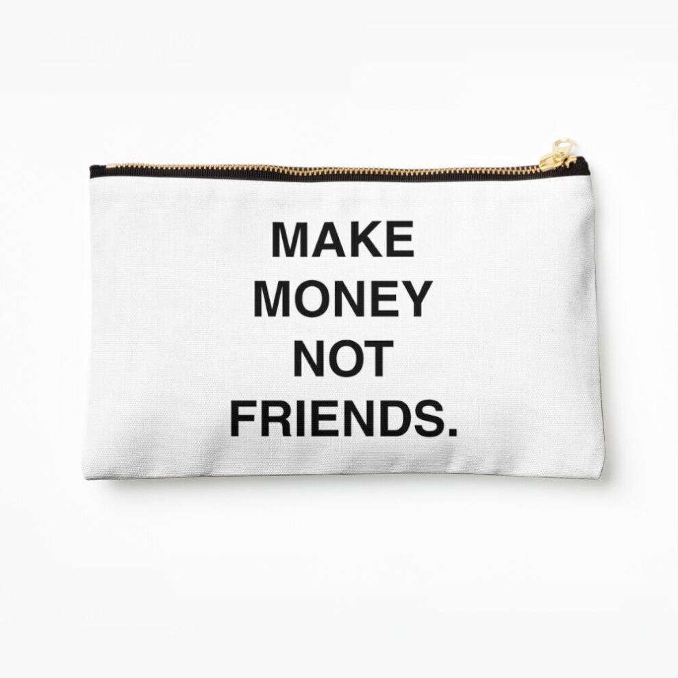 Whibos Makeup Bag Make Money Not Friends Cosmetic Organizer Tyvek Paper Bags Zipper Pouch