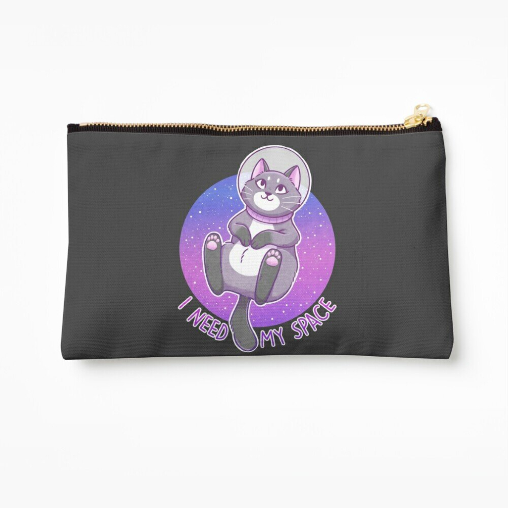 Whibos Makeup Bag I Need My Space Astronaut Kitty Cosmetic Organizer Tyvek Paper Bags Zipper Pouch
