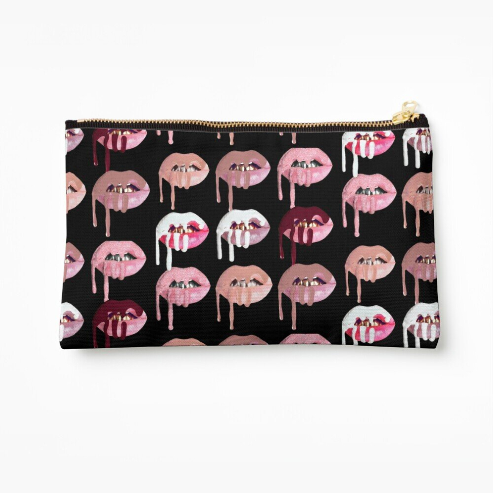 Whibos Makeup Bag Kylie Jenner Lips Cosmetic Organizer Tyvek Paper Bags Zipper Pouch