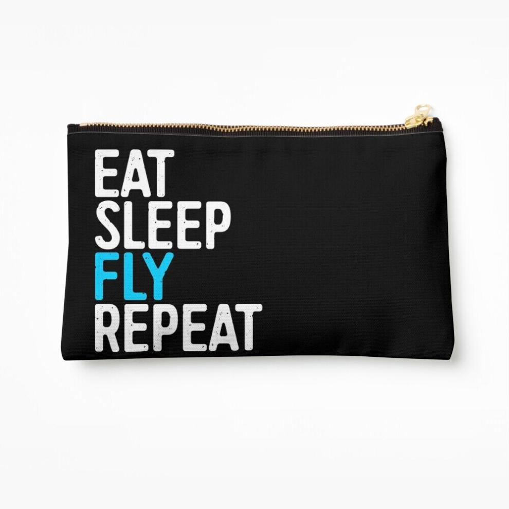 Whibos Makeup Bag Eat Sleep Fly Repeat Cosmetic Organizer Tyvek Paper Bags Zipper Pouch