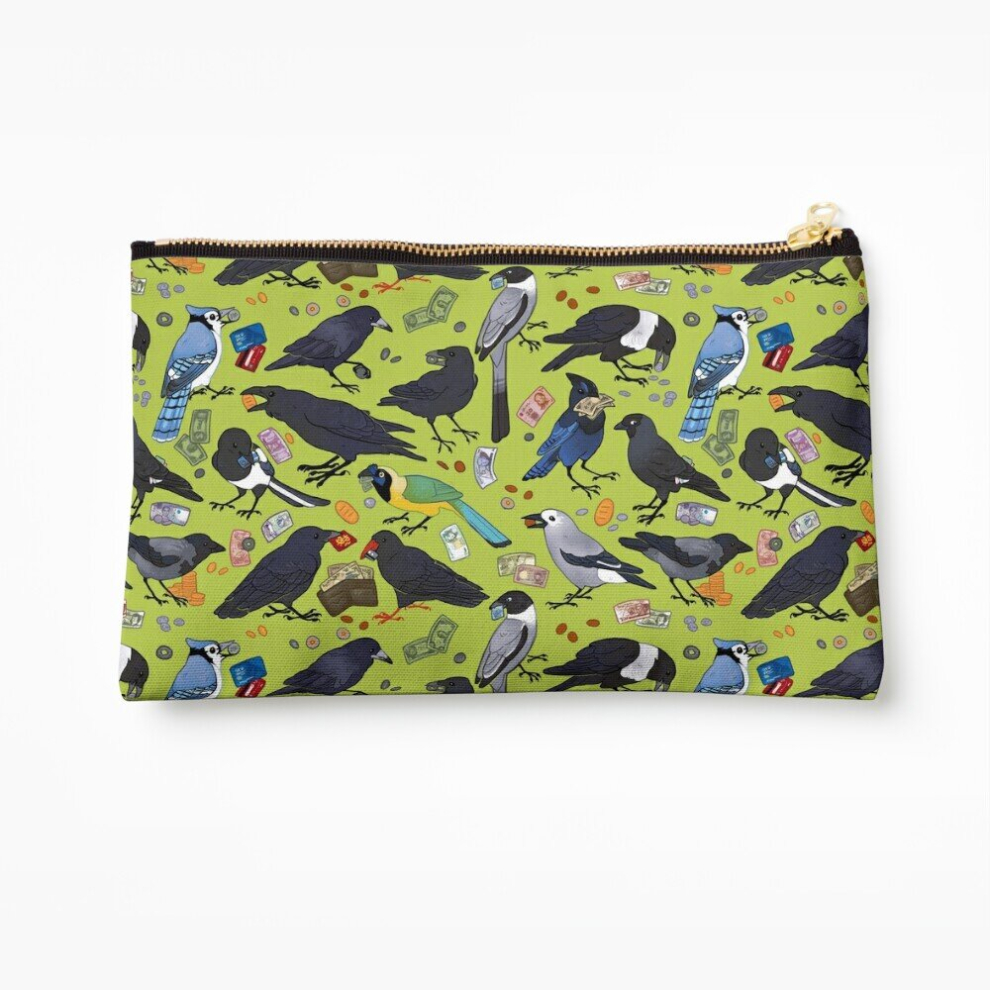 Whibos Makeup Bag Money Corvids Cosmetic Organizer Tyvek Paper Bags Zipper Pouch