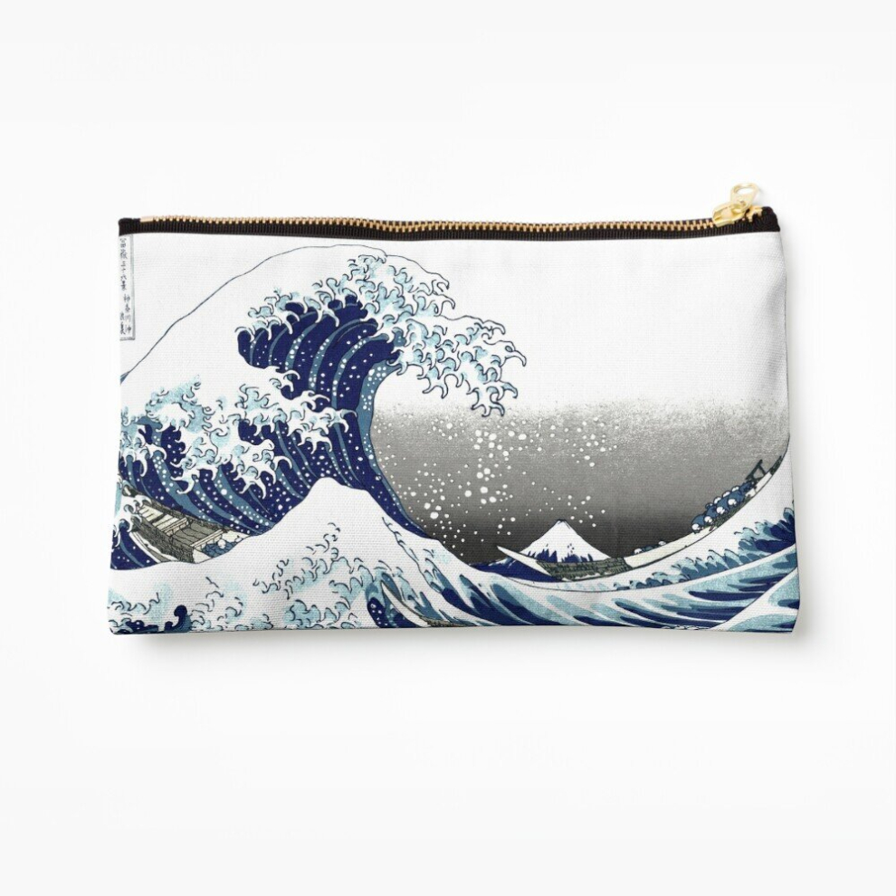 Whibos Makeup Bag Great Wave, Hokusai ?????????? Cosmetic Organizer Tyvek Paper Bags Zipper Pouch
