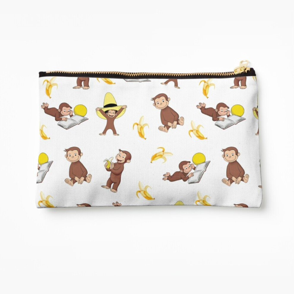 Whibos Makeup Bag George The Curious Monkey Cartoon For Kids Pack Cosmetic Organizer Tyvek Paper Bags Zipper Pouch