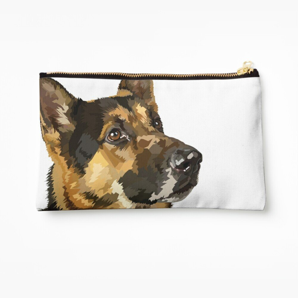 Whibos Makeup Bag German Shepherd Cosmetic Organizer Tyvek Paper Bags Zipper Pouch