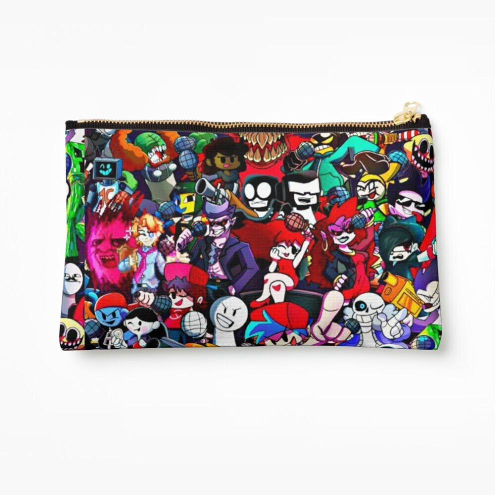 Whibos Makeup Bag Friday Night Funkin Characters Fnf Game Cosmetic Organizer Tyvek Paper Bags Zipper Pouch