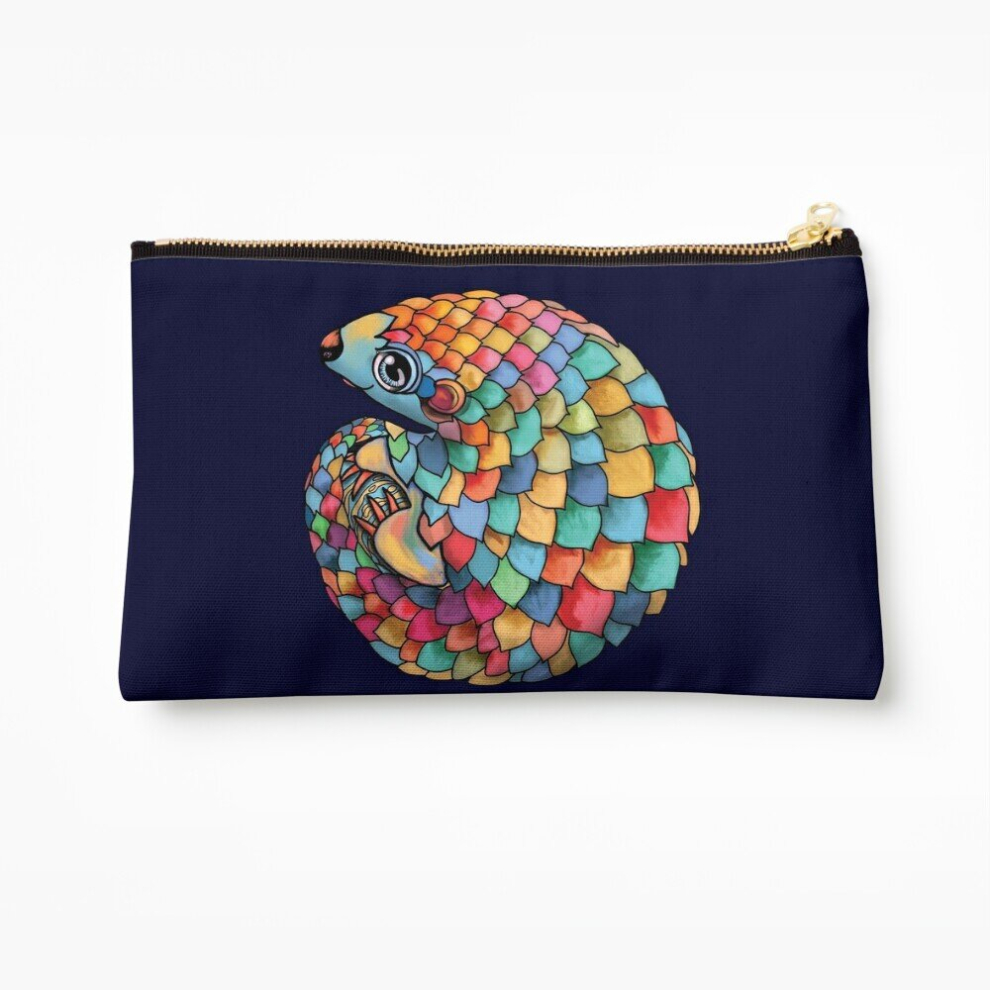 Whibos Makeup Bag Rainbow Pangolin Cosmetic Organizer Tyvek Paper Bags Zipper Pouch