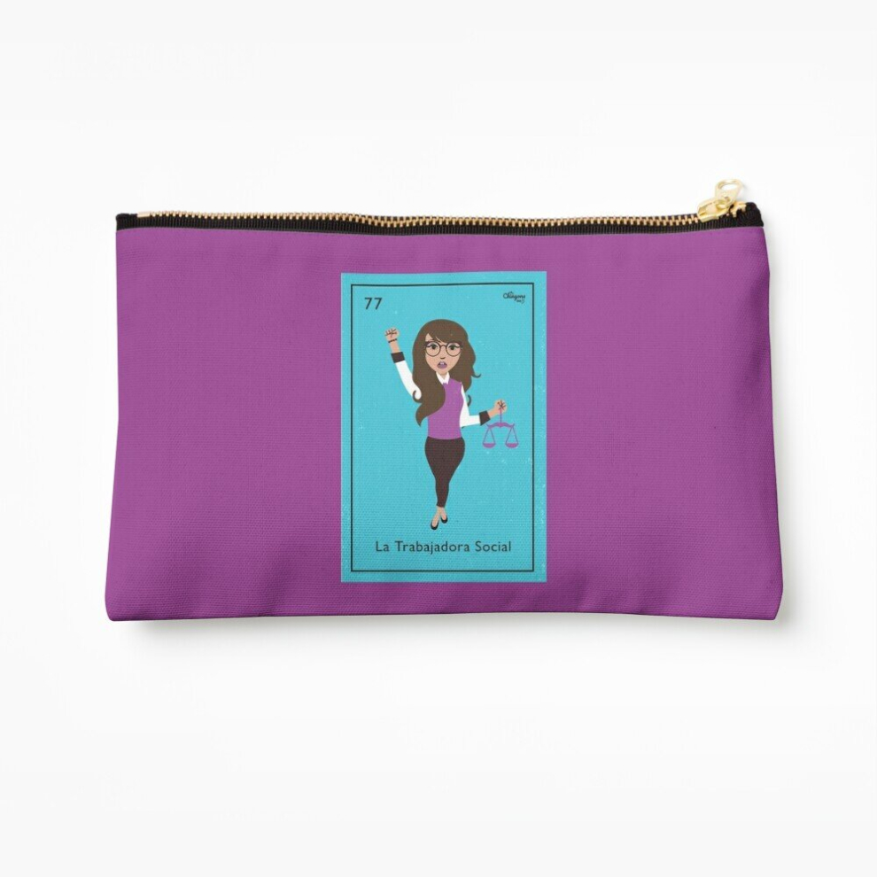 Whibos Makeup Bag La Trabajadora Social Libra Cosmetic Organizer Tyvek Paper Bags Zipper Pouch