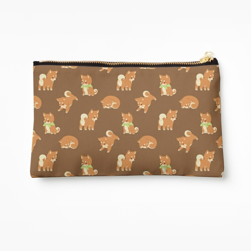 Whibos Makeup Bag Tiny Shibas Cosmetic Organizer Tyvek Paper Bags Zipper Pouch