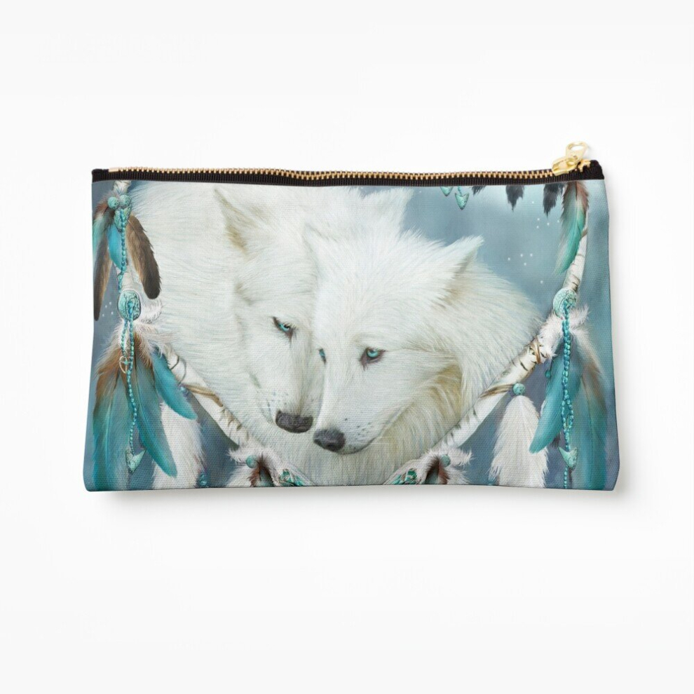 Whibos Makeup Bag Heart Of A Wolf Cosmetic Organizer Tyvek Paper Bags Zipper Pouch