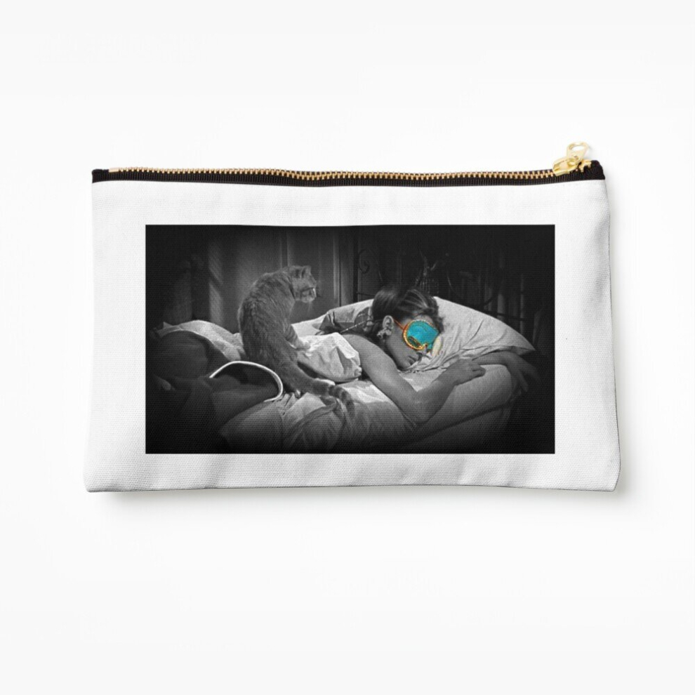 Whibos Makeup Bag Holly And Cat - Breakfast At Tiffany's Cosmetic Organizer Tyvek Paper Bags Zipper Pouch
