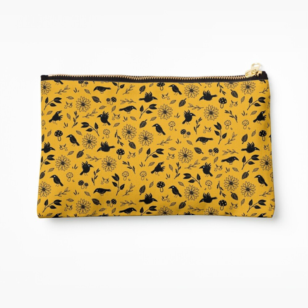 Whibos Makeup Bag Crows And Foliage Cosmetic Organizer Tyvek Paper Bags Zipper Pouch