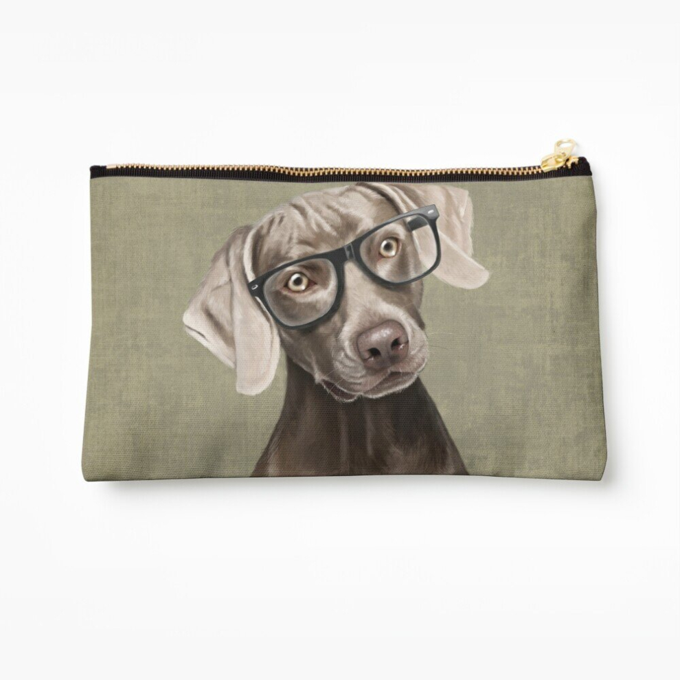 Whibos Makeup Bag Mr Weimaraner Cosmetic Organizer Tyvek Paper Bags Zipper Pouch