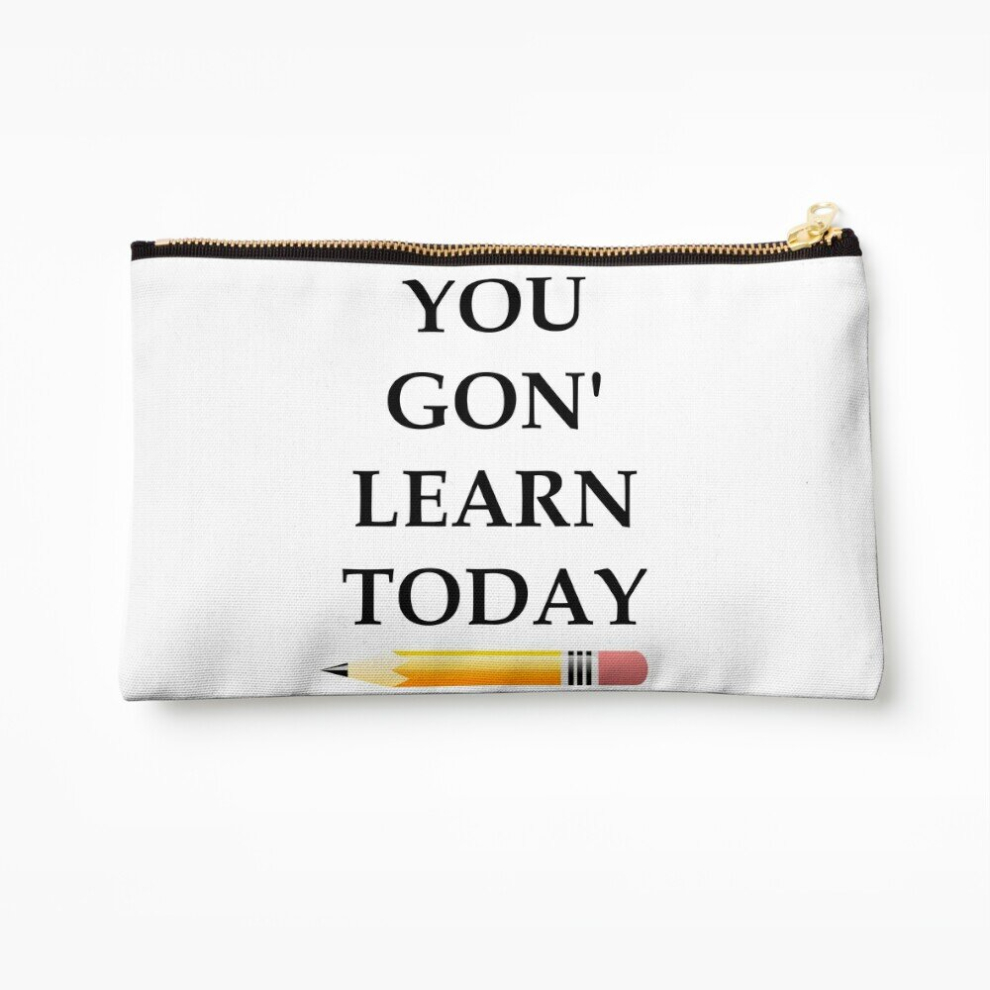 Whibos Makeup Bag You Gon' Learn Today Cosmetic Organizer Tyvek Paper Bags Zipper Pouch
