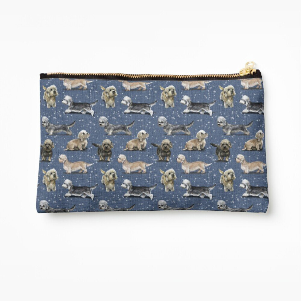 Whibos Makeup Bag The Dandie Dinmont Terrier Cosmetic Organizer Tyvek Paper Bags Zipper Pouch