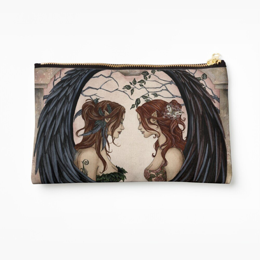 Whibos Makeup Bag Sisters Cosmetic Organizer Tyvek Paper Bags Zipper Pouch