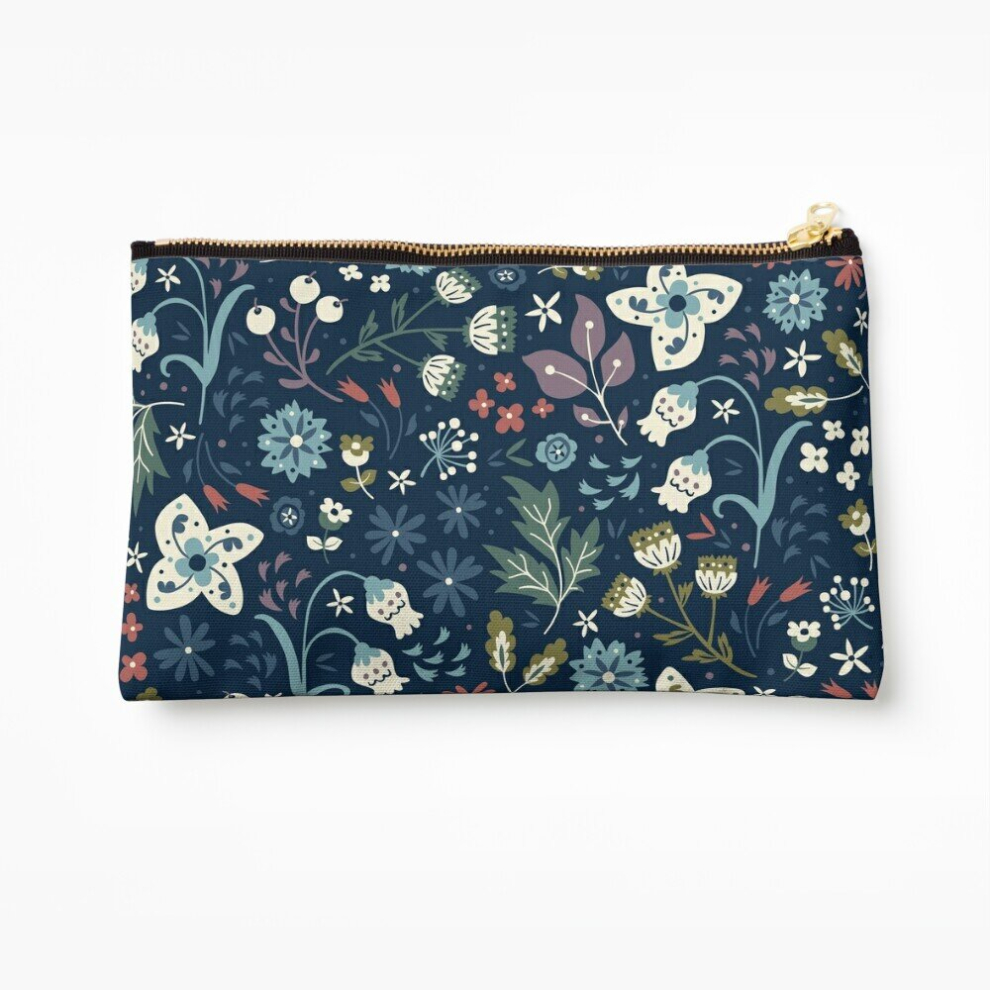 Whibos Makeup Bag Wild Meadow Cosmetic Organizer Tyvek Paper Bags Zipper Pouch