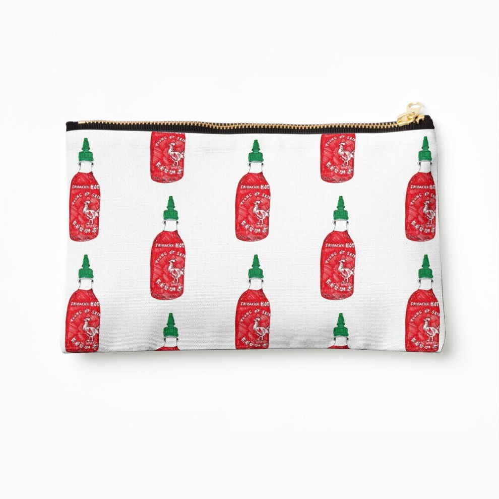 Whibos Makeup Bag Sriracha Hot Sauce Cosmetic Organizer Tyvek Paper Bags Zipper Pouch