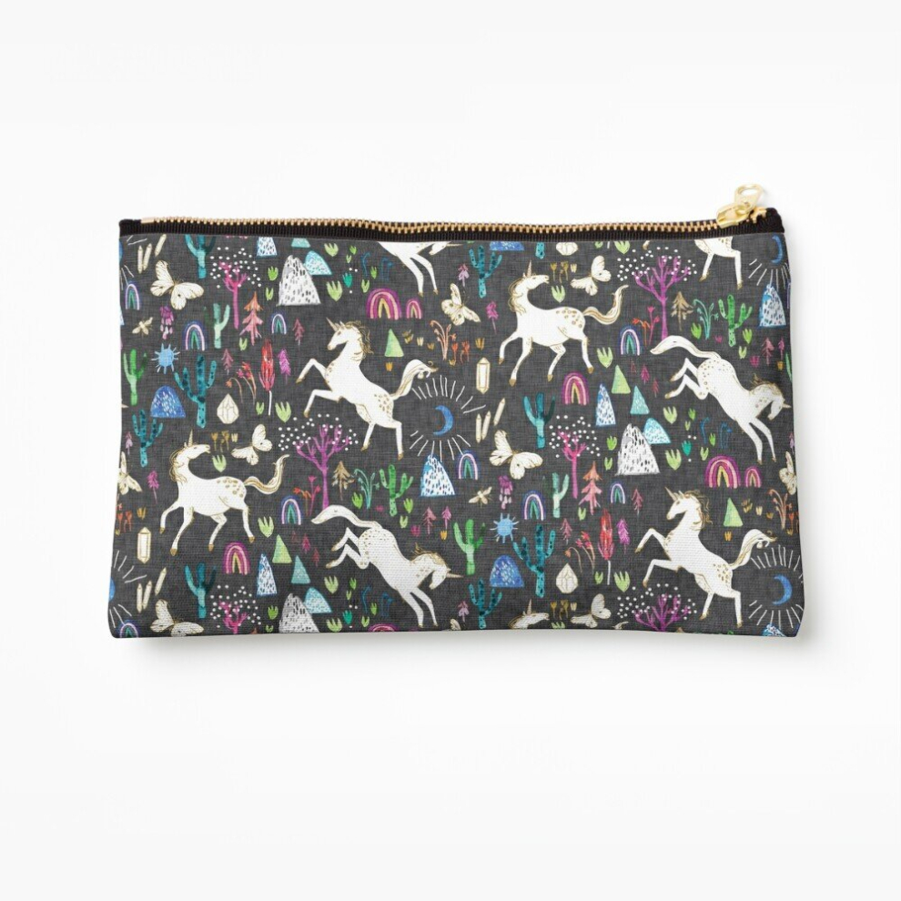 Whibos Makeup Bag Unicornicopia Cosmetic Organizer Tyvek Paper Bags Zipper Pouch