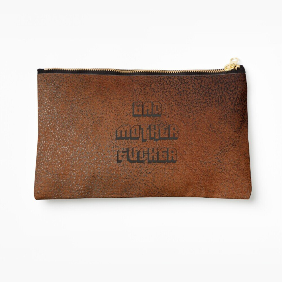 Whibos Makeup Bag Bad Mother Fucker Leather 2 Cosmetic Organizer Tyvek Paper Bags Zipper Pouch
