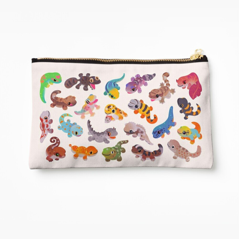 Whibos Makeup Bag Gecko - Bright Cosmetic Organizer Tyvek Paper Bags Zipper Pouch