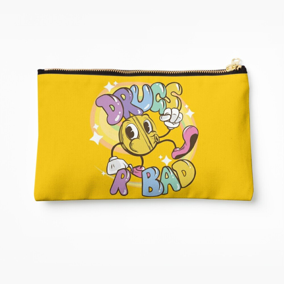 Whibos Makeup Bag Drugs Are Bad Cosmetic Organizer Tyvek Paper Bags Zipper Pouch