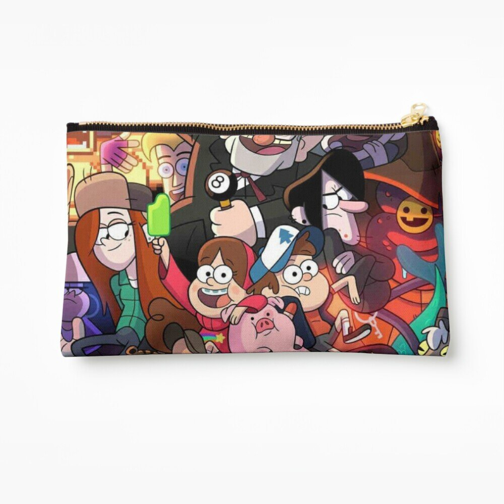 Whibos Makeup Bag Gravity Falls Cosmetic Organizer Tyvek Paper Bags Zipper Pouch