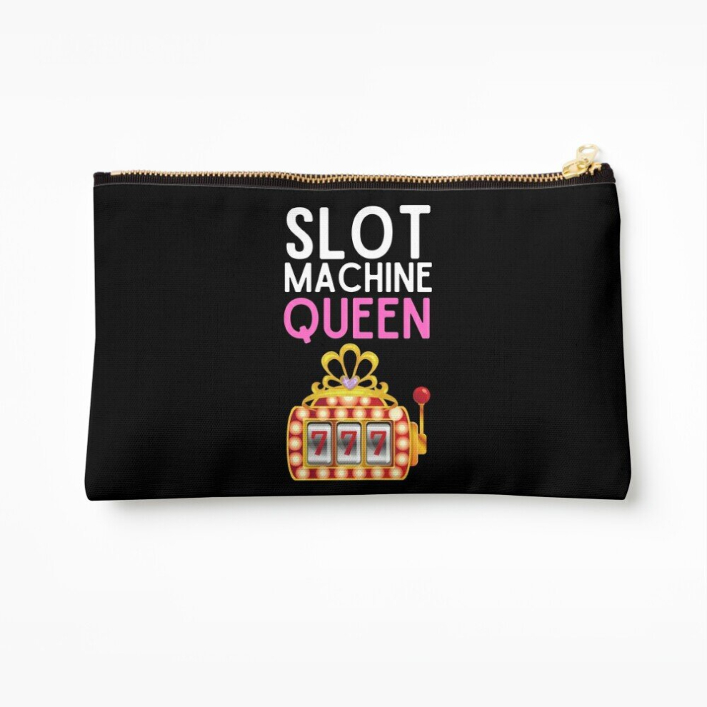 Whibos Makeup Bag Slot Machine Queen Funny Casino Design For Women Casino Lover Slot Machine Queen Cosmetic Organizer Tyvek Paper Bags Zipper Pouch