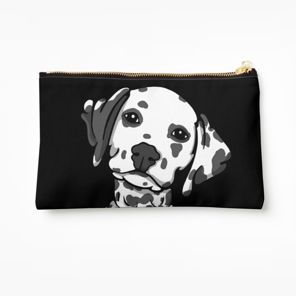 Whibos White/Grey Makeup Bag Dalmatian Spots Cosmetic Organizer Tyvek Paper Bags Zipper Pouch