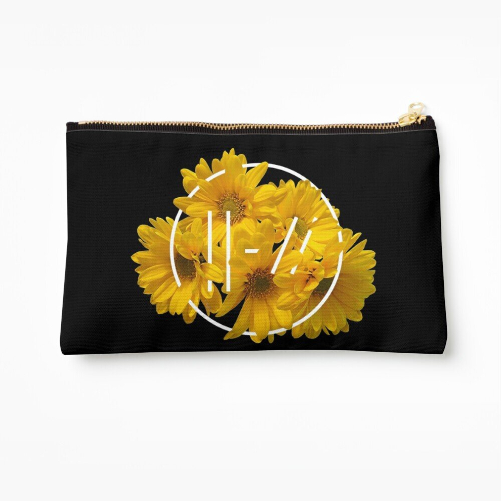 Whibos Makeup Bag Sunflowers Cosmetic Organizer Tyvek Paper Bags Zipper Pouch