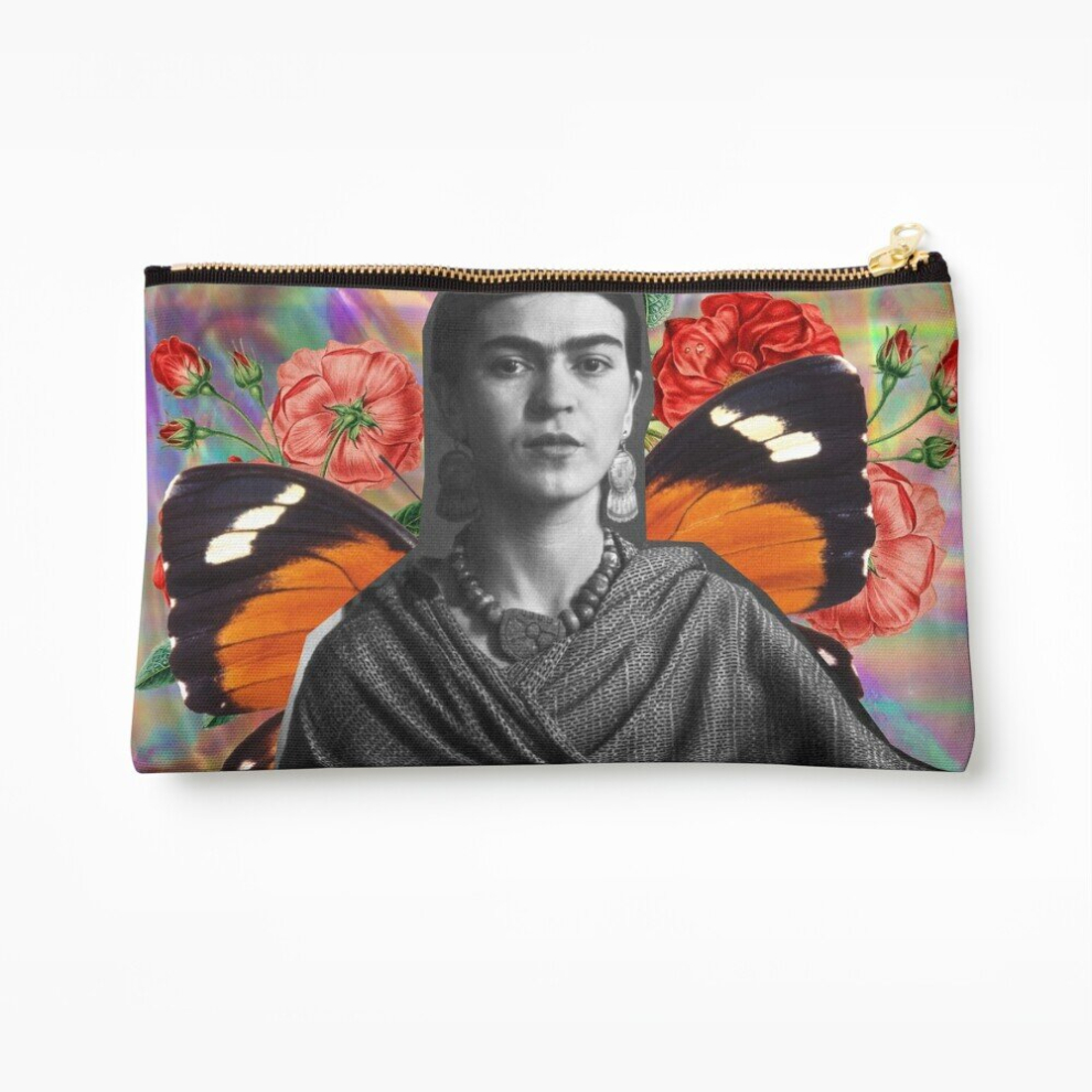 Whibos Makeup Bag Frida Collage Cosmetic Organizer Tyvek Paper Bags Zipper Pouch