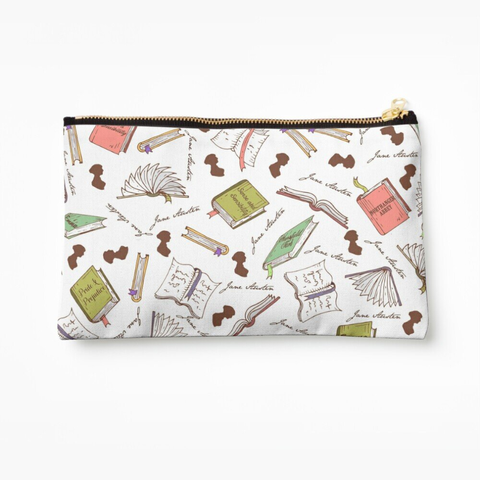 Whibos Makeup Bag Books Of Jane Austen Cosmetic Organizer Tyvek Paper Bags Zipper Pouch
