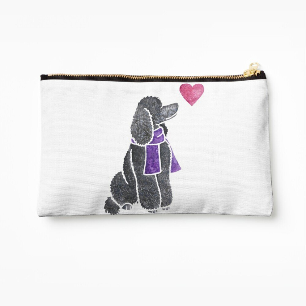 Whibos Makeup Bag Watercolour Poodle Cosmetic Organizer Tyvek Paper Bags Zipper Pouch